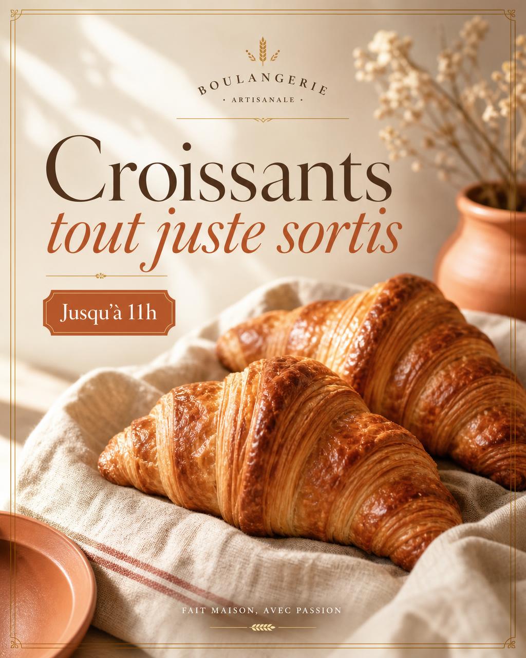 Exemple de publication préparée par Glorixo pour une boulangerie